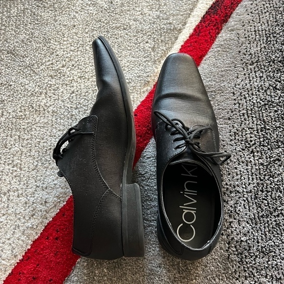 Calvin Klein Black Brodie Leather Oxford